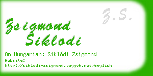 zsigmond siklodi business card
